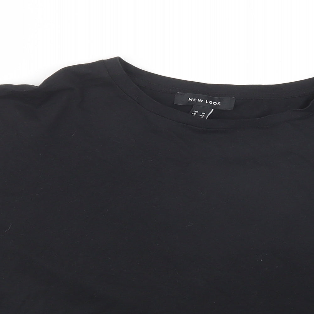 New Look Womens Black   Cropped T-Shirt Size 14