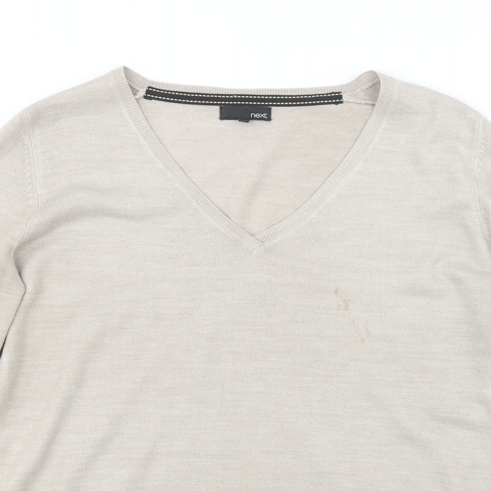 NEXT Womens Beige  Knit Pullover Jumper Size 14
