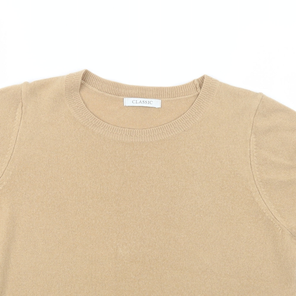 Marks and Spencer Womens Beige  Knit Pullover Jumper Size 14