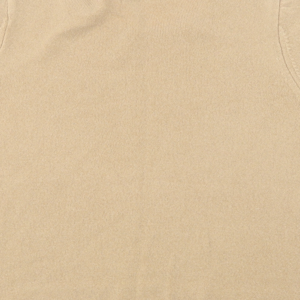 Marks and Spencer Womens Beige  Knit Pullover Jumper Size 14