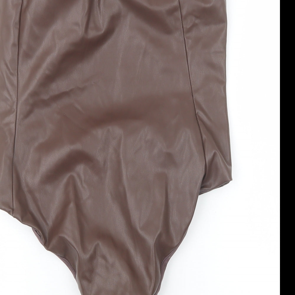Zara Womens Brown   Bodysuit One-Piece Size L
