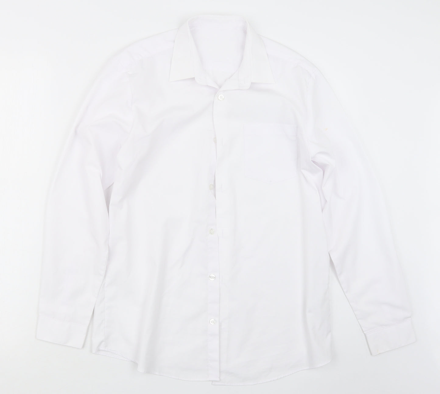 George] Boys White   Basic Button-Up Size 13-14 Years