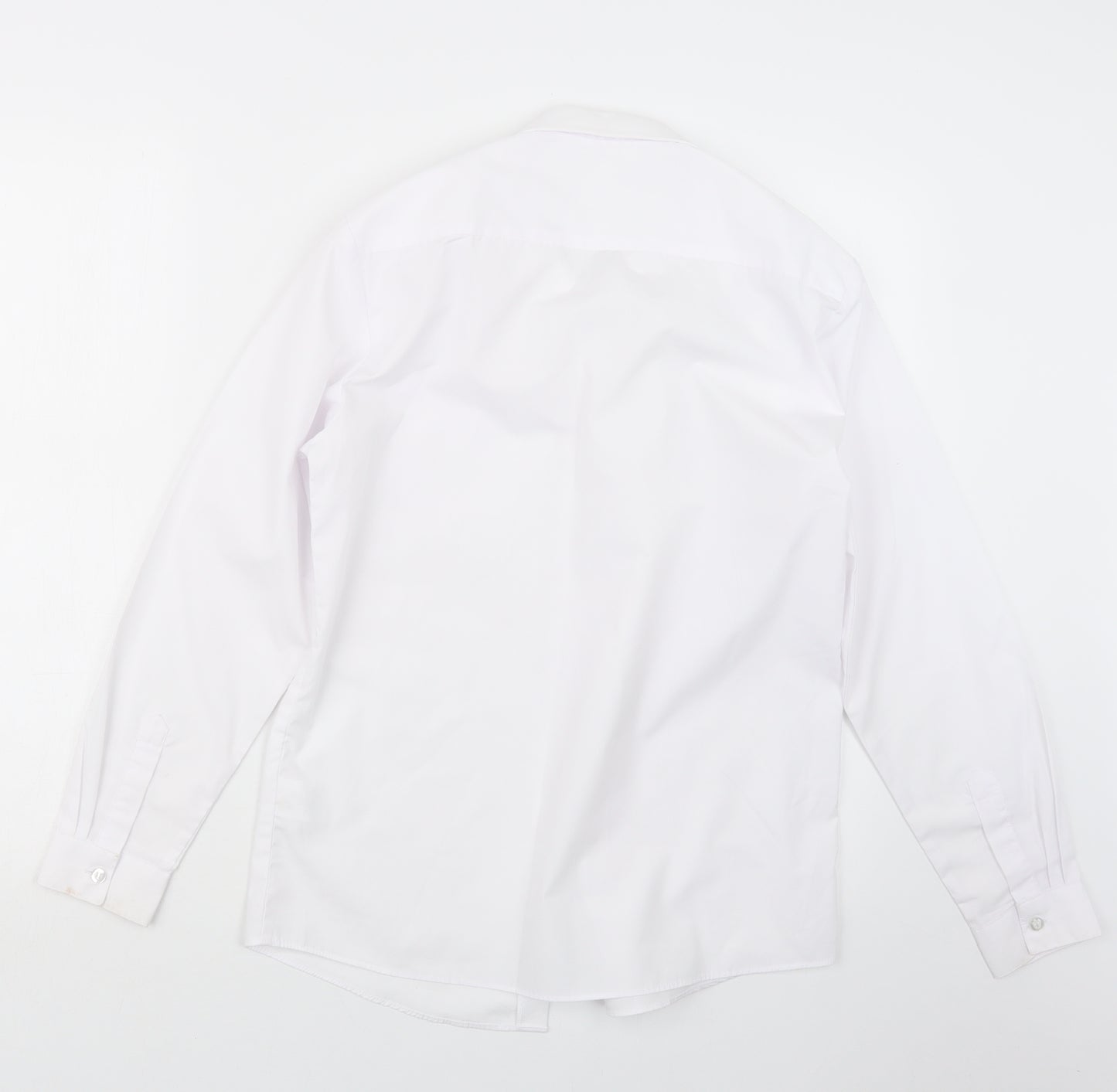 George] Boys White   Basic Button-Up Size 13-14 Years