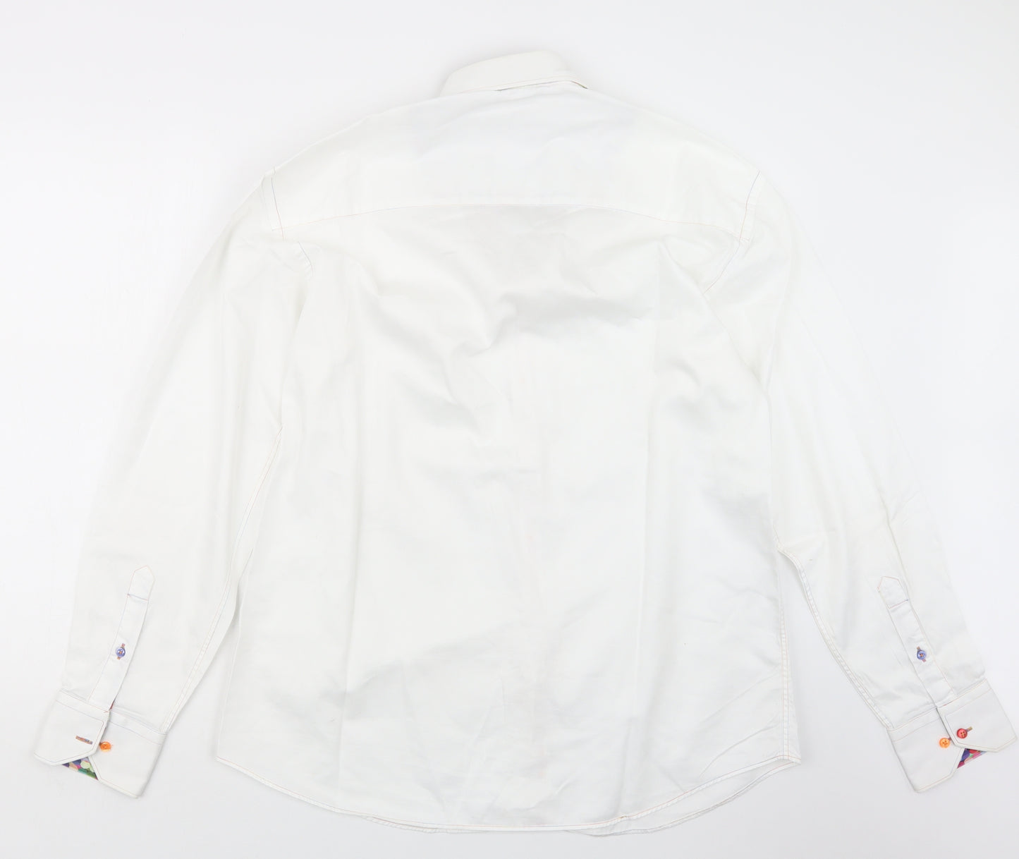 Claudio Lugli Mens White    Button-Up Size 2XL