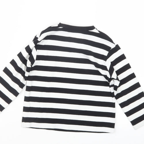 Play Together Girls Black Striped  Pullover T-Shirt Size 5 Years