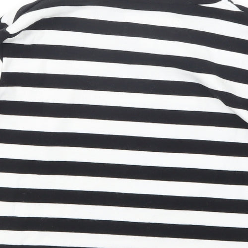 Play Together Girls Black Striped  Pullover T-Shirt Size 5 Years