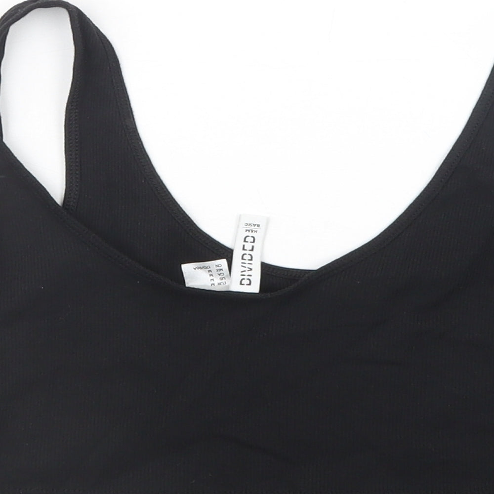 Divided by H&M Womens Black   Cropped T-Shirt Size M