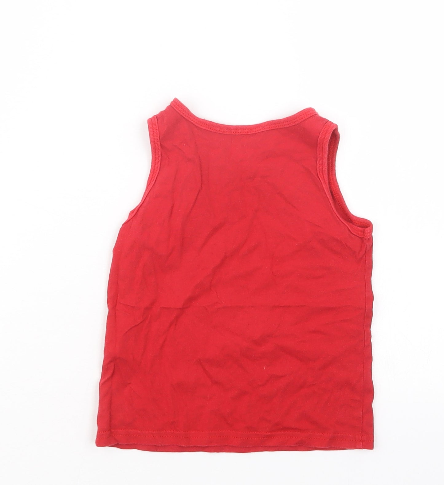 George Boys Red   Basic T-Shirt Size 3-4 Years
