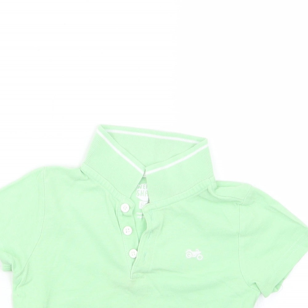 F&F Boys Green   Basic Polo Size 18-24 Months