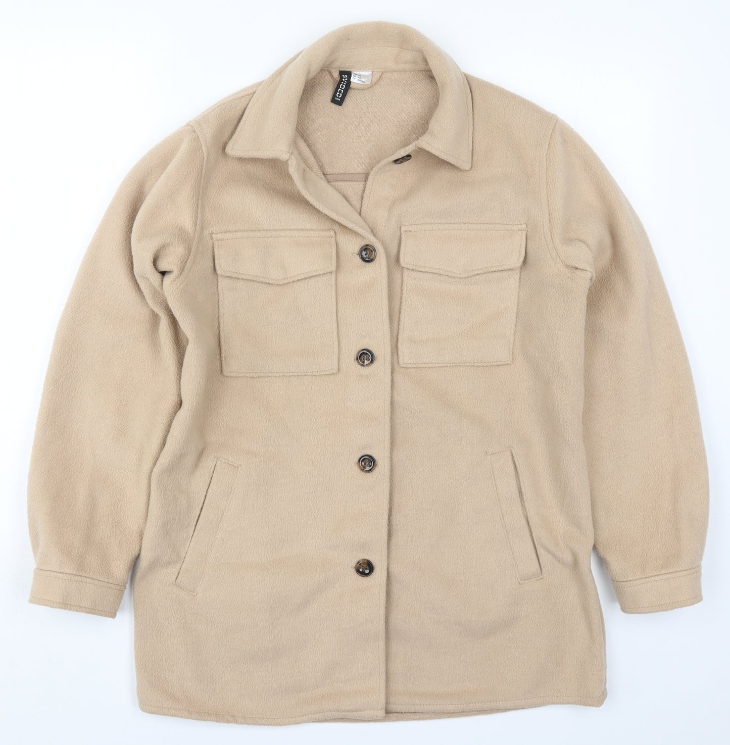 H&M Womens Beige   Pea Coat Coat Size XS