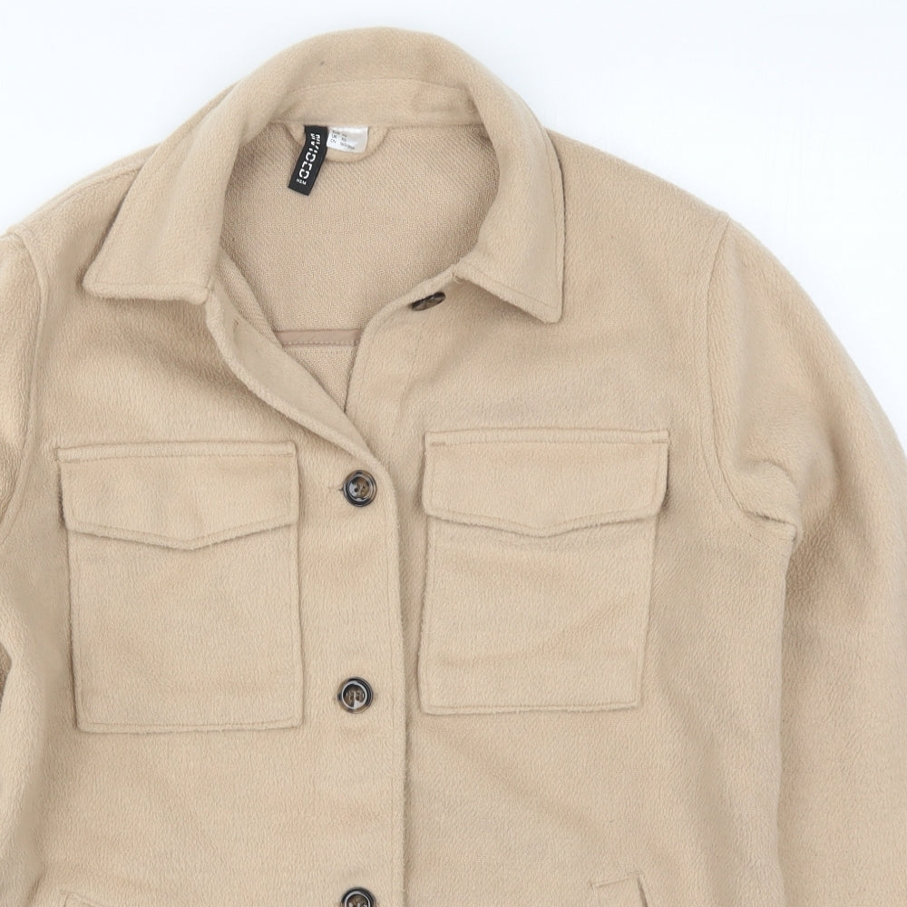 H&M Womens Beige   Pea Coat Coat Size XS