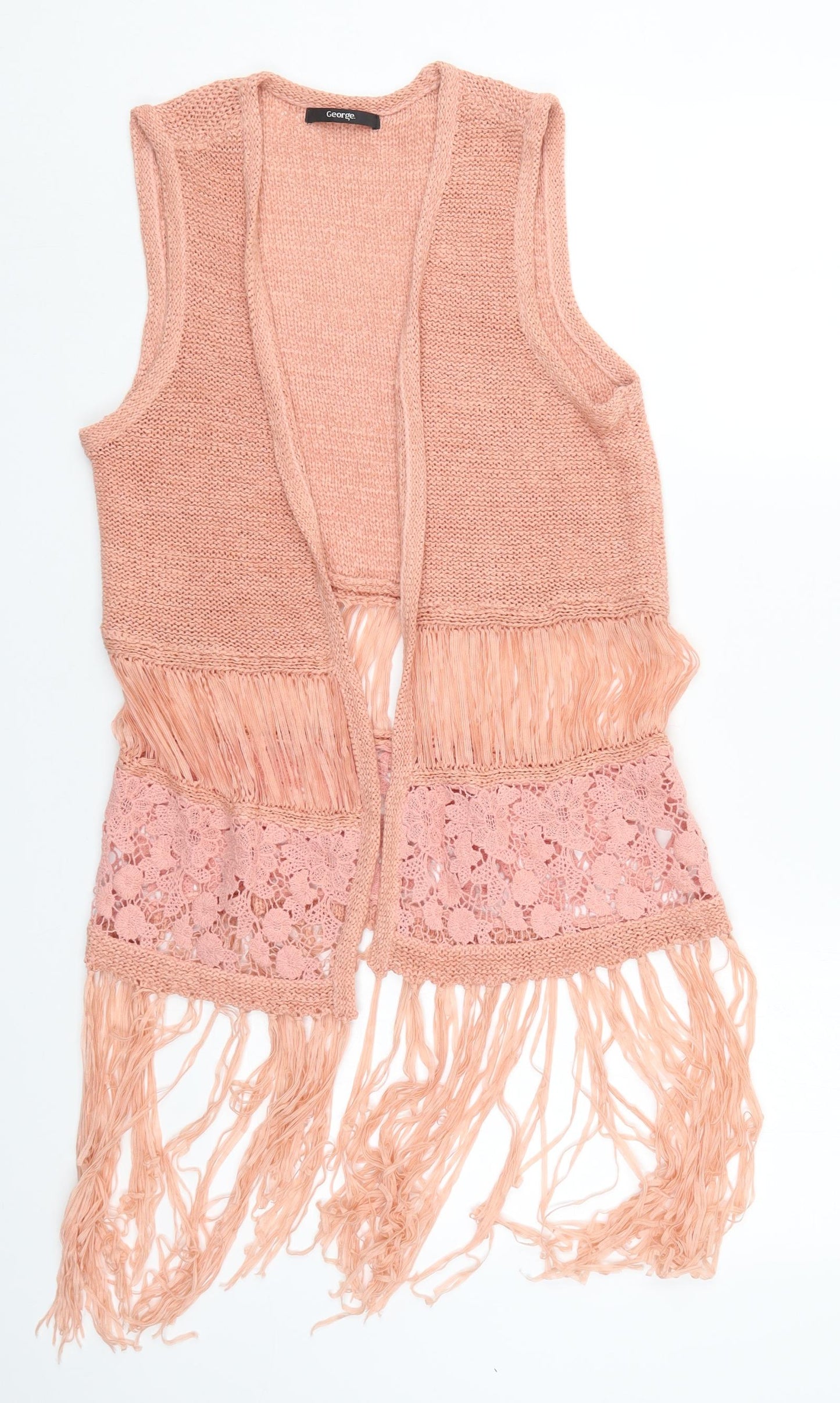 George Womens Pink  Knit Cardigan Jumper Size S