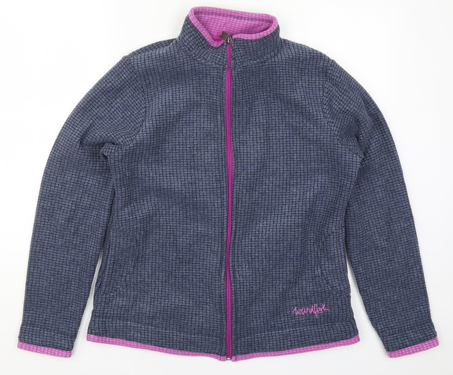 Weird Fish Womens Blue  Fleece Jacket  Size 12