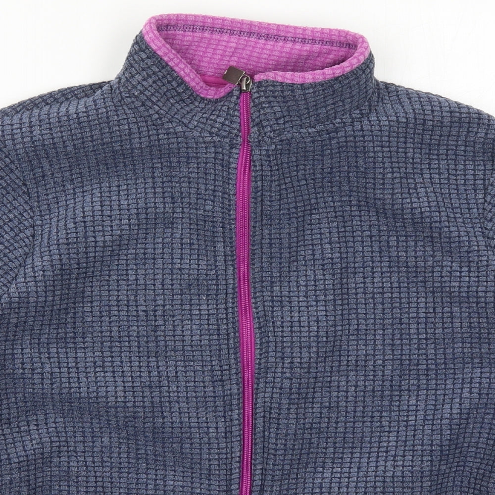 Weird Fish Womens Blue  Fleece Jacket  Size 12