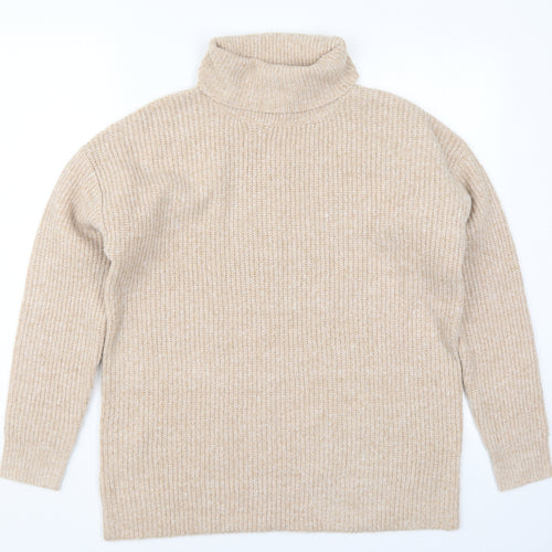 Papaya Womens Beige  Knit Pullover Jumper Size M