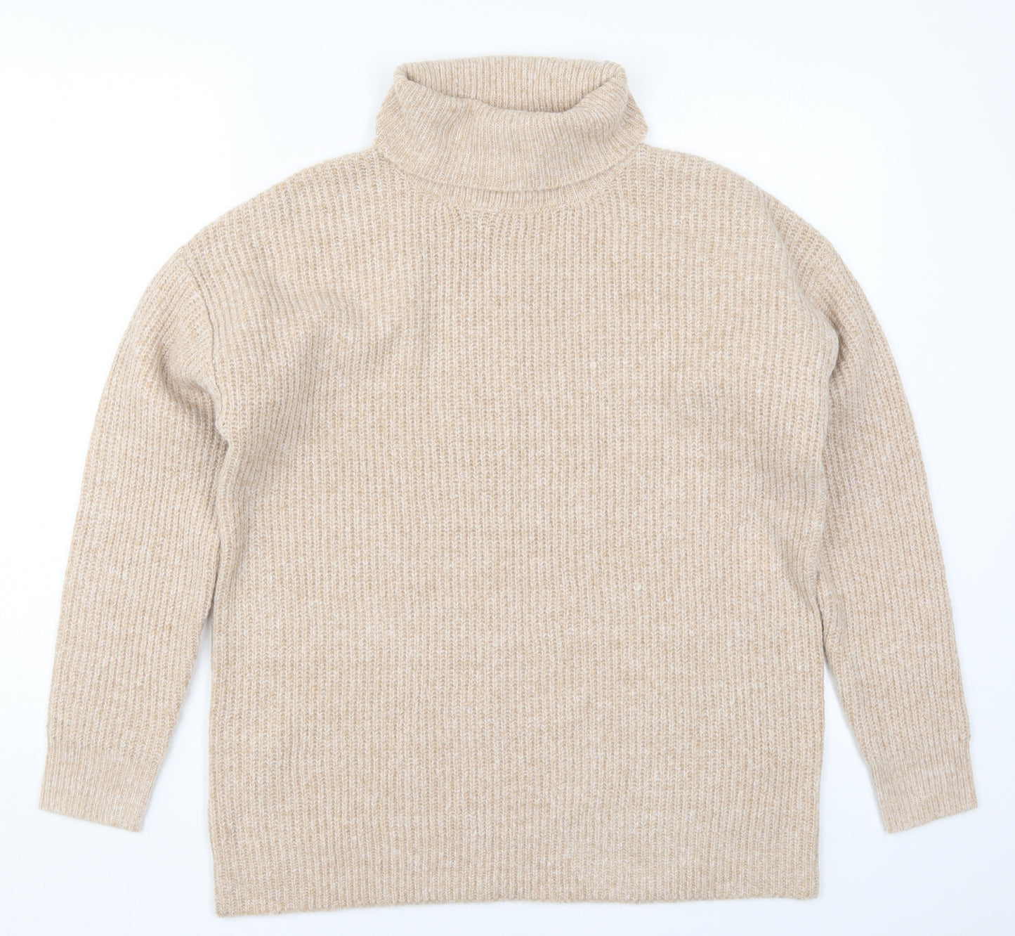 Papaya Womens Beige  Knit Pullover Jumper Size M