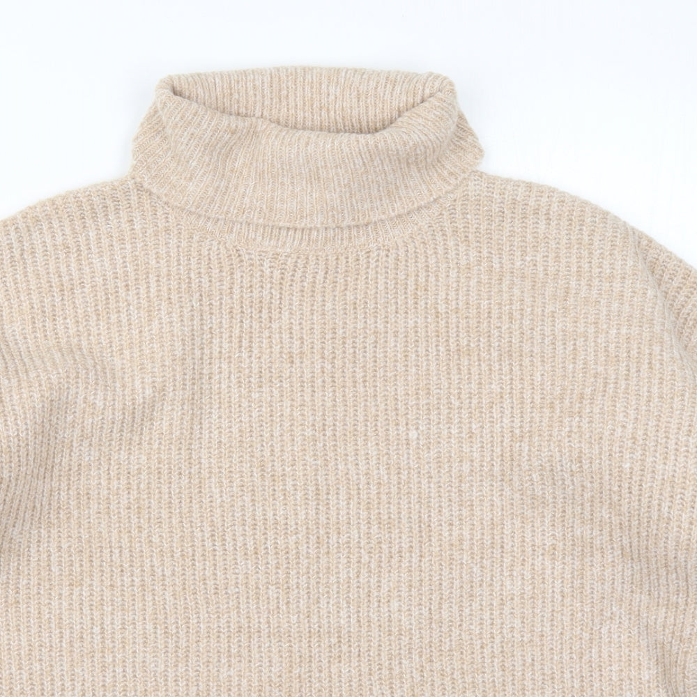 Papaya Womens Beige  Knit Pullover Jumper Size M