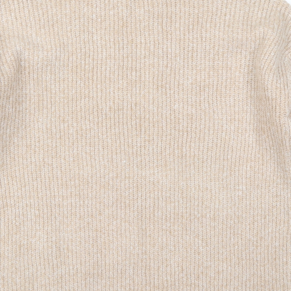 Papaya Womens Beige  Knit Pullover Jumper Size M