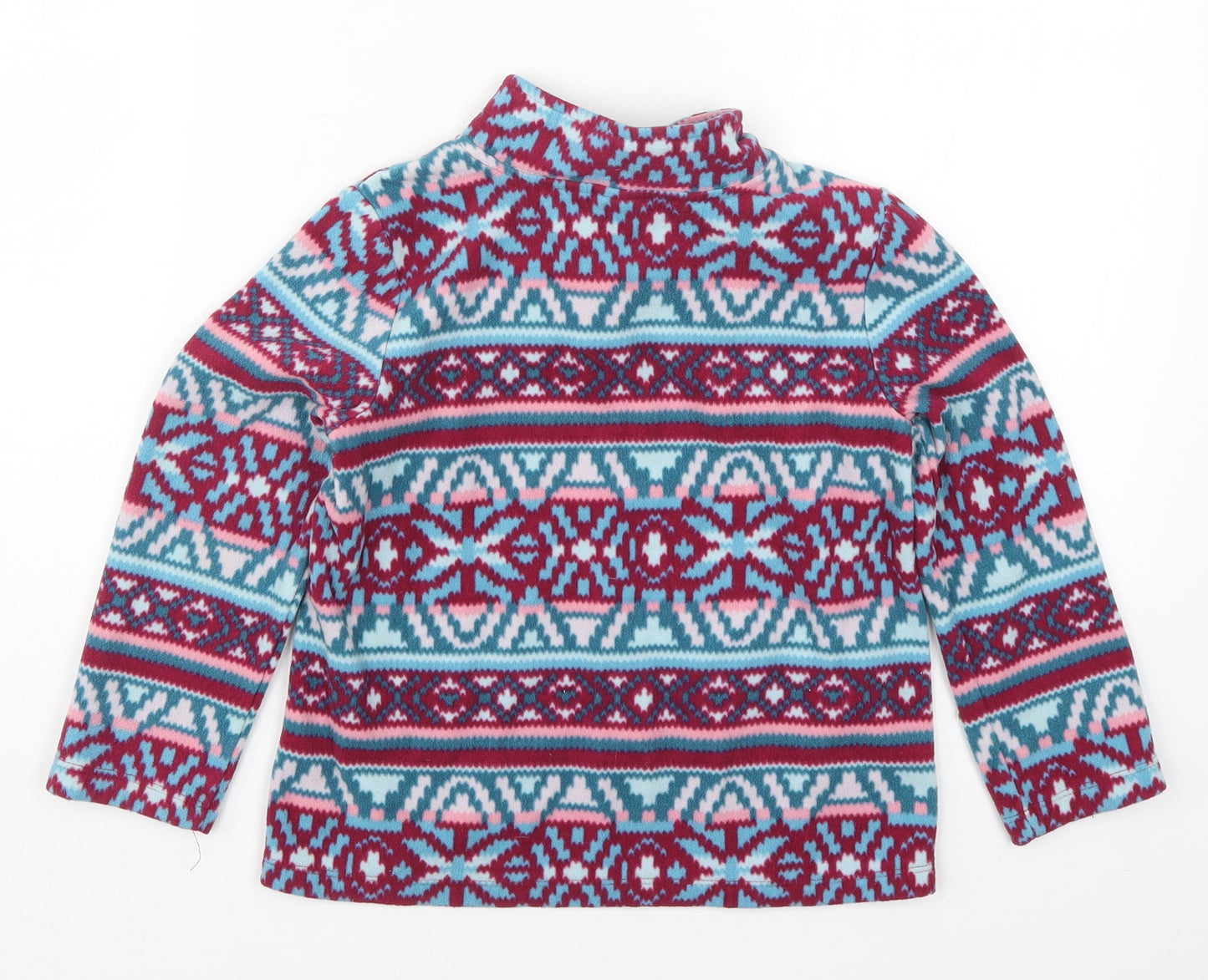 Gymboree Girls Multicoloured Geometric Fleece Jacket  Size 5-6 Years