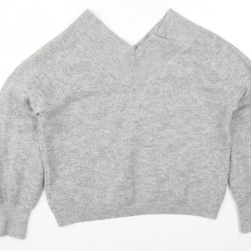 Marks and Spencer Womens Grey  Knit Pullover Jumper Size 14