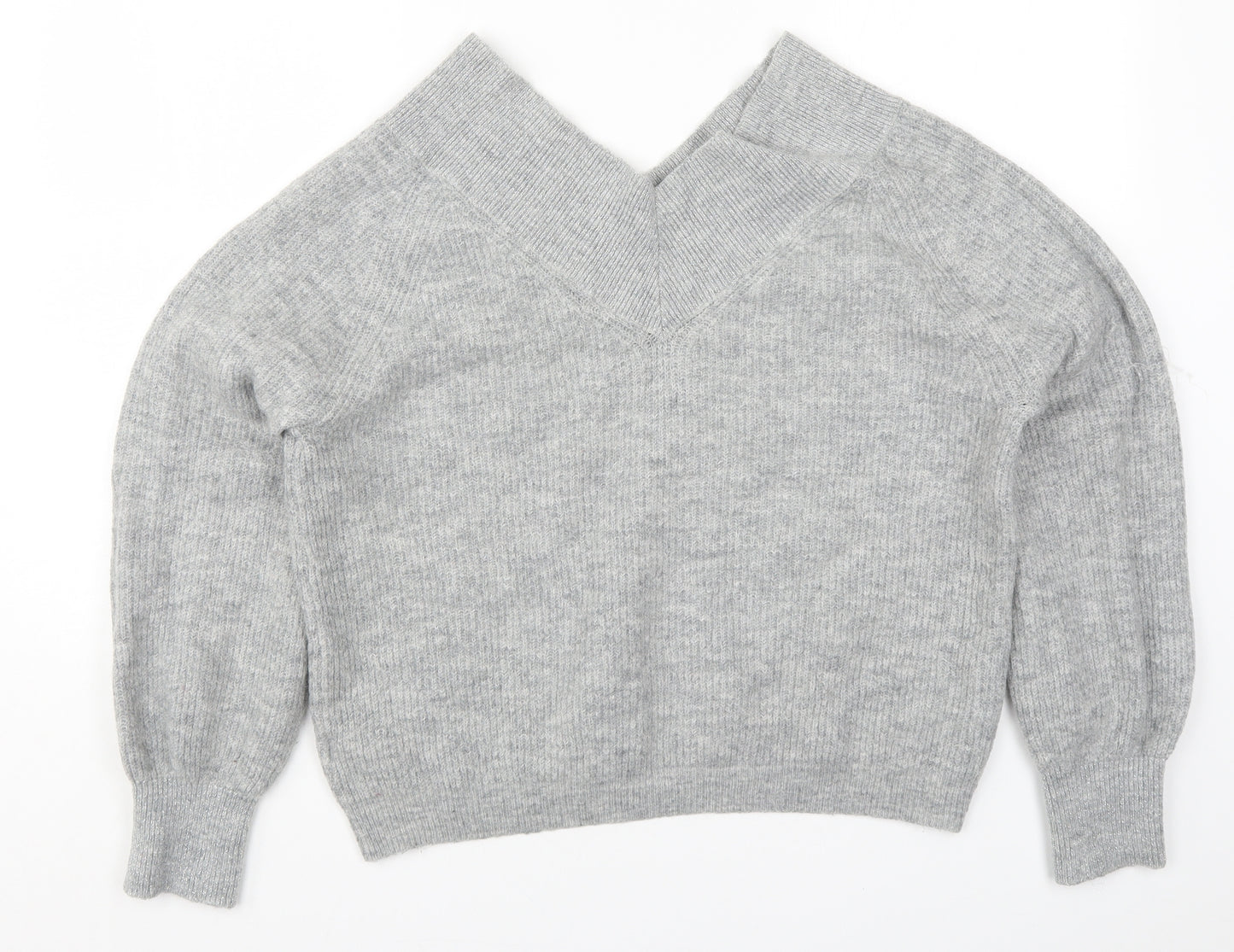 Marks and Spencer Womens Grey  Knit Pullover Jumper Size 14