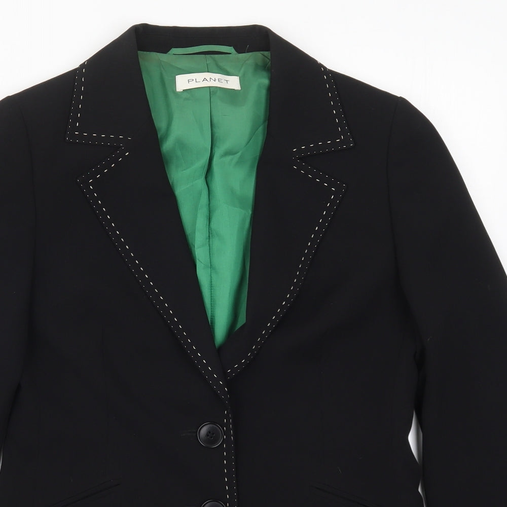 Planet Womens Black   Jacket Suit Jacket Size 8