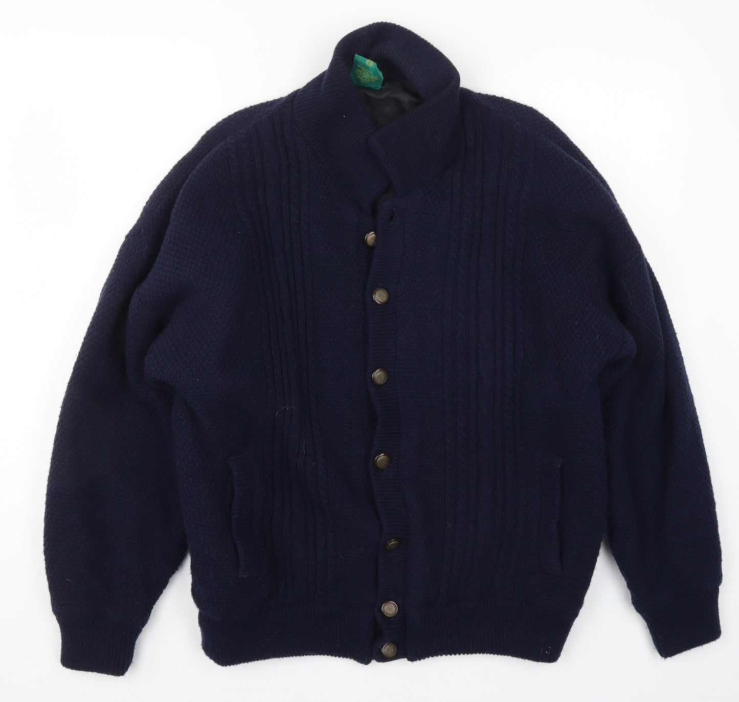 C&A Mens Blue  Knit Cardigan Jumper Size L
