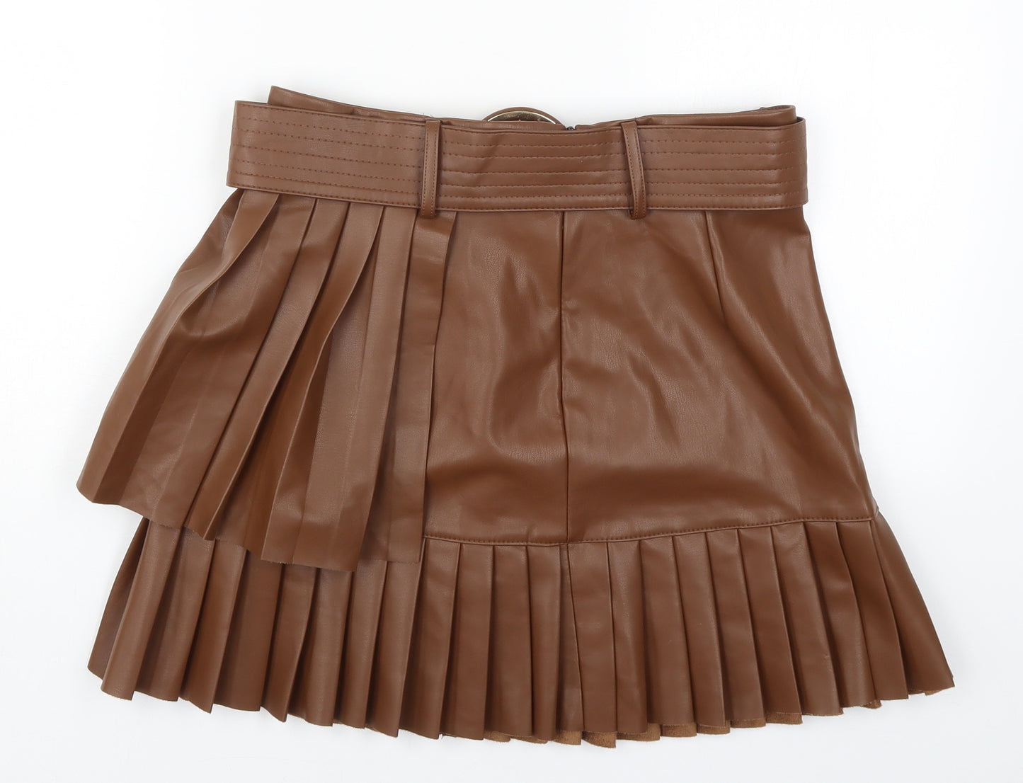 Zara Womens Brown   Pleated Skirt Size M