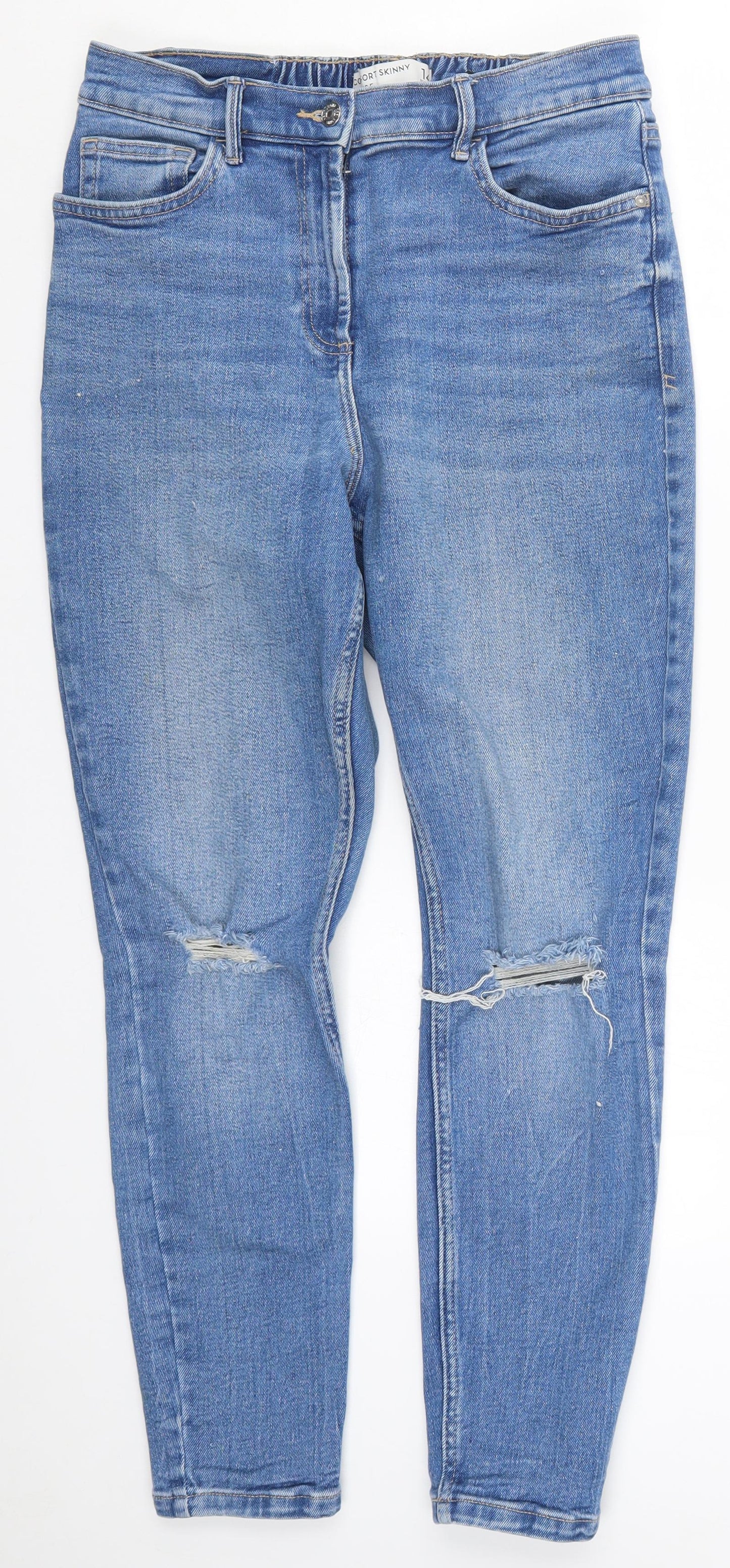 NEXT Womens Blue  Denim Skinny Jeans Size 14 L28 in