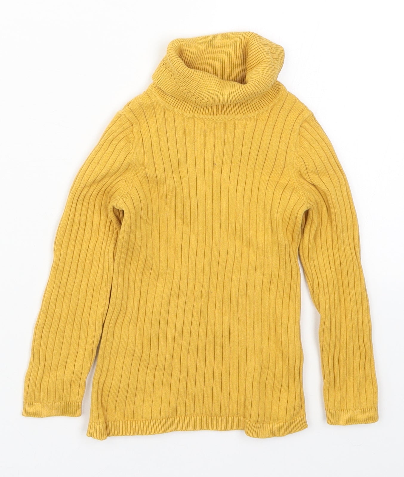 George Girls Yellow  Knit Pullover Jumper Size 5-6 Years
