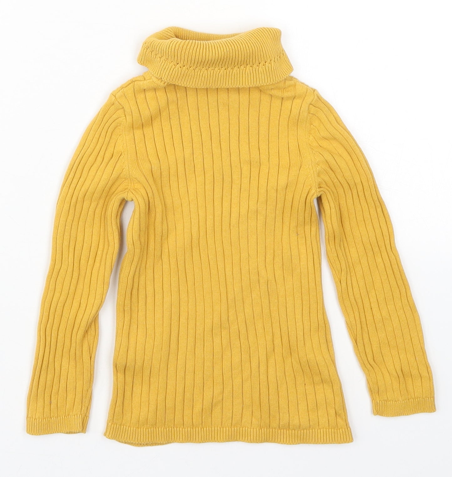 George Girls Yellow  Knit Pullover Jumper Size 5-6 Years