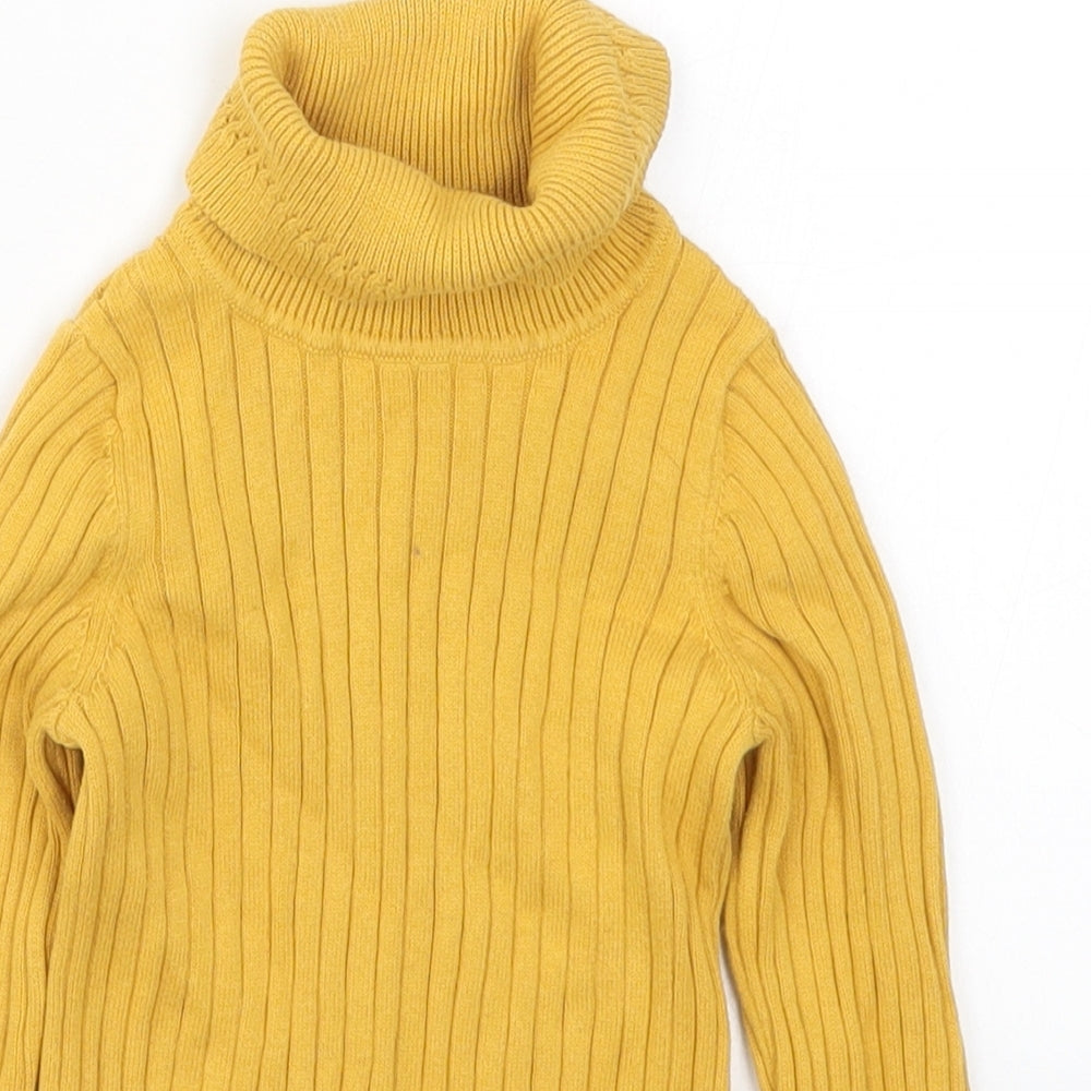 George Girls Yellow  Knit Pullover Jumper Size 5-6 Years