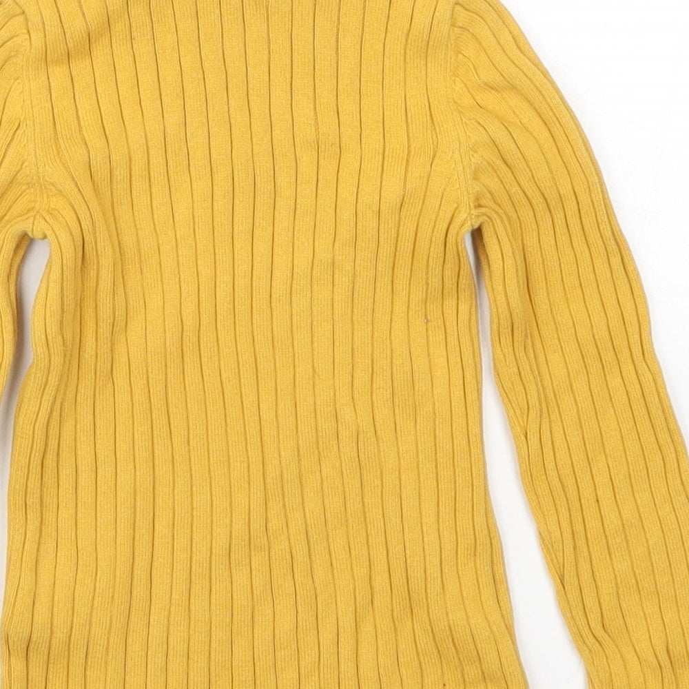 George Girls Yellow  Knit Pullover Jumper Size 5-6 Years
