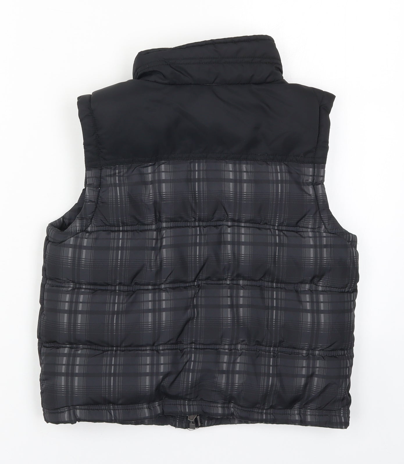 Rebel Boys Grey Check  Gilet Coat Size 6-7 Years