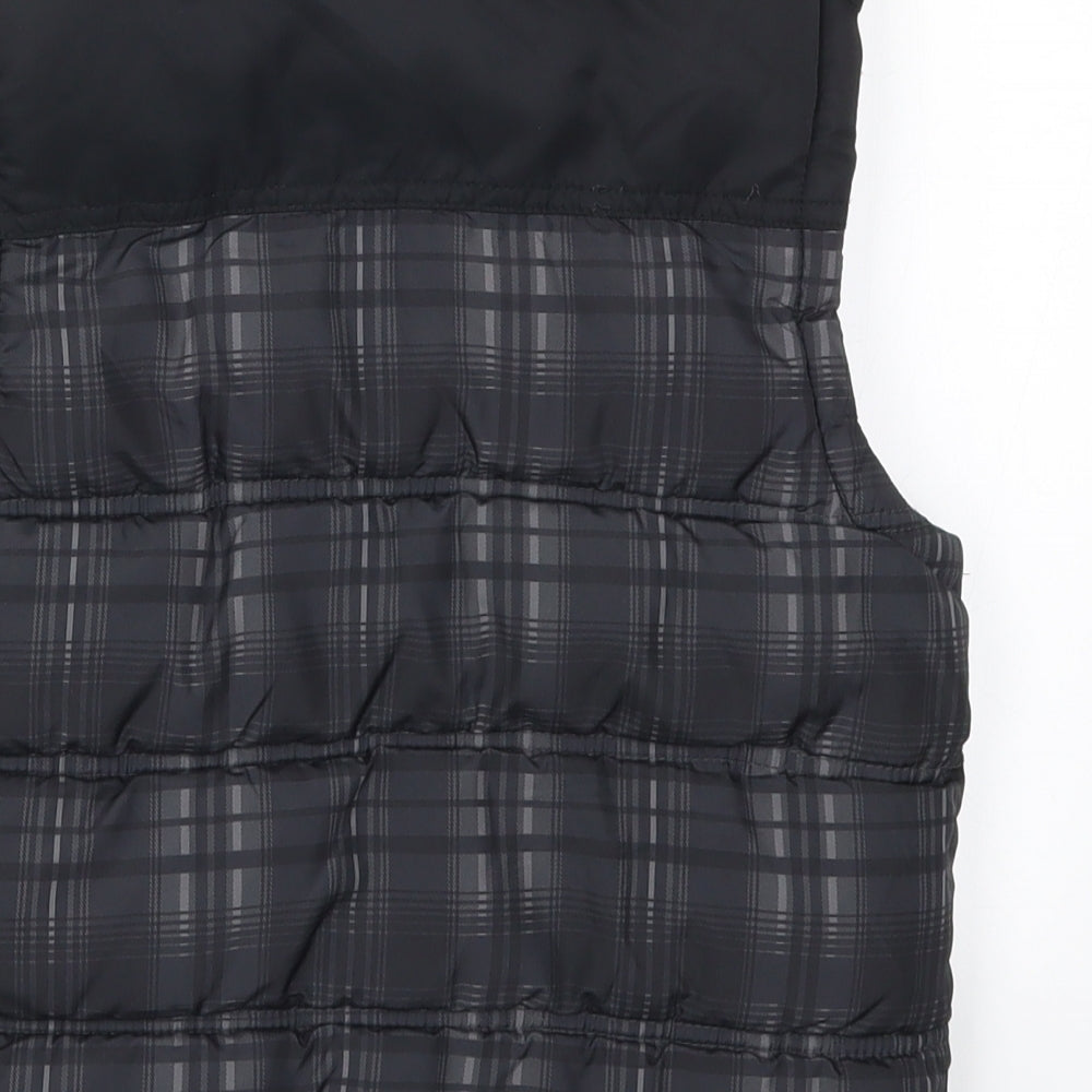Rebel Boys Grey Check  Gilet Coat Size 6-7 Years
