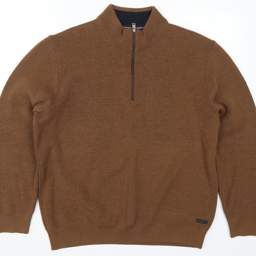 BRAX Mens Brown  Knit Pullover Jumper Size XL