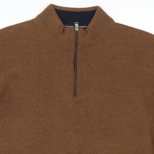 BRAX Mens Brown  Knit Pullover Jumper Size XL