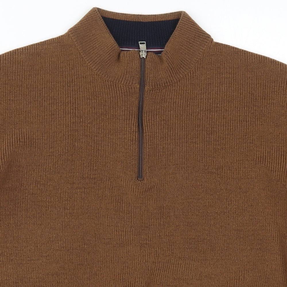 BRAX Mens Brown  Knit Pullover Jumper Size XL