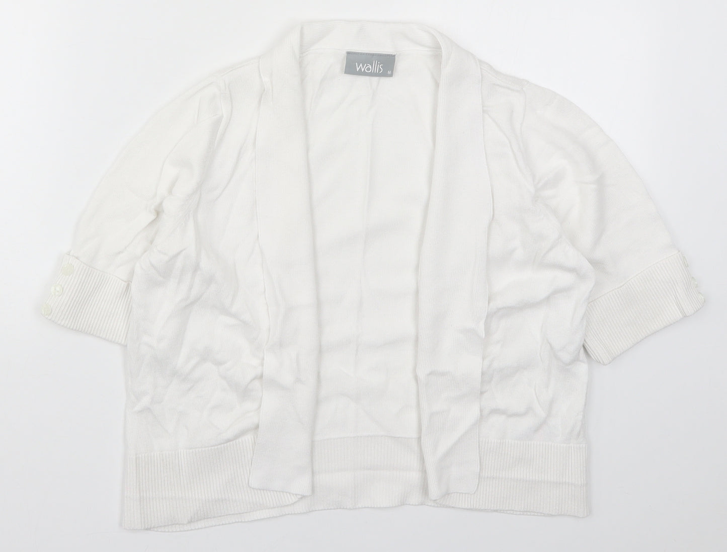 Wallis Womens White  Knit Cardigan Jumper Size M