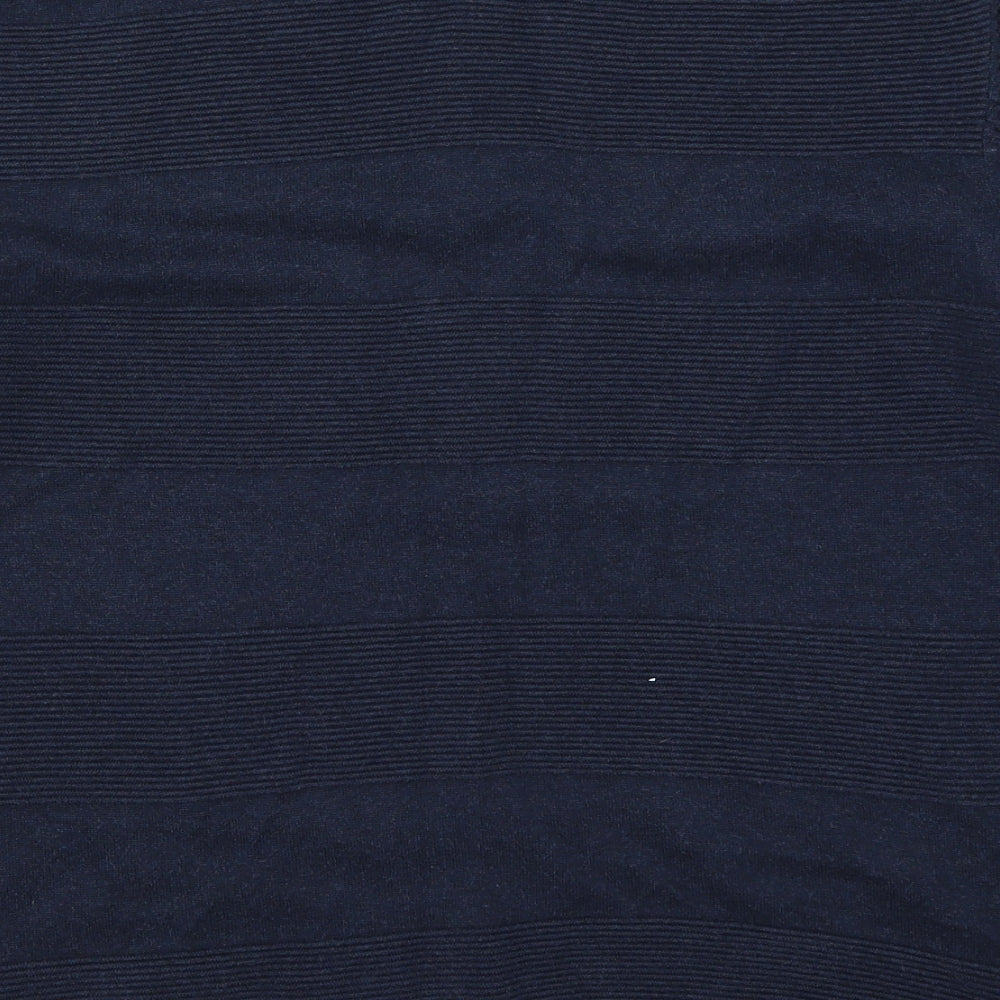 Lakeland Mens Blue Striped Knit Pullover Jumper Size XL