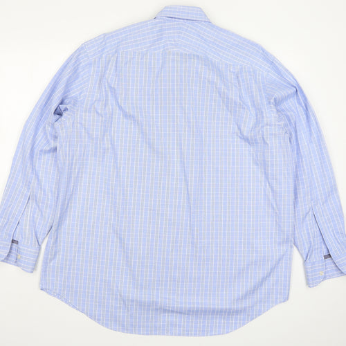 Charles Tyrwhitt Mens Blue Check   Dress Shirt Size 17.5