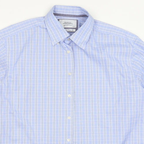 Charles Tyrwhitt Mens Blue Check   Dress Shirt Size 17.5