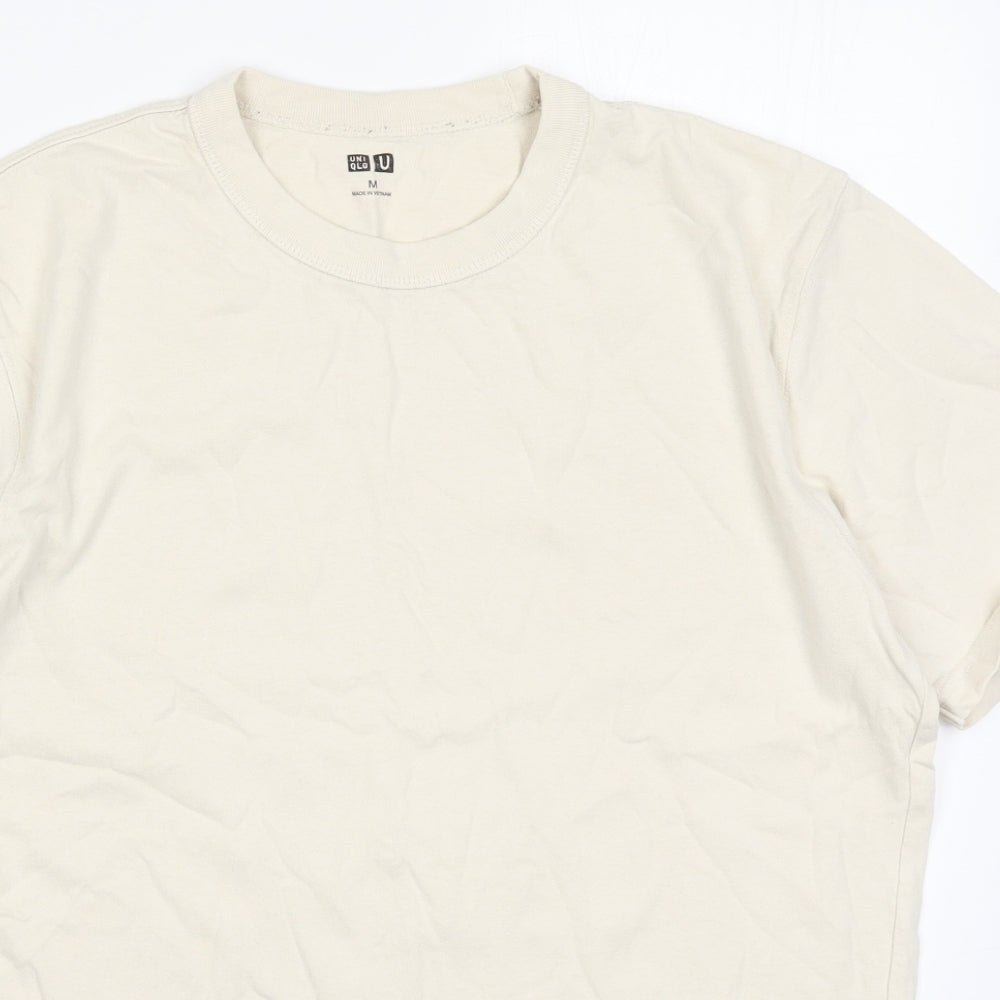 Uniqlo Mens Beige    T-Shirt Size M