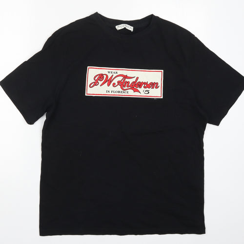 J Wanderson Mens Black    T-Shirt Size L