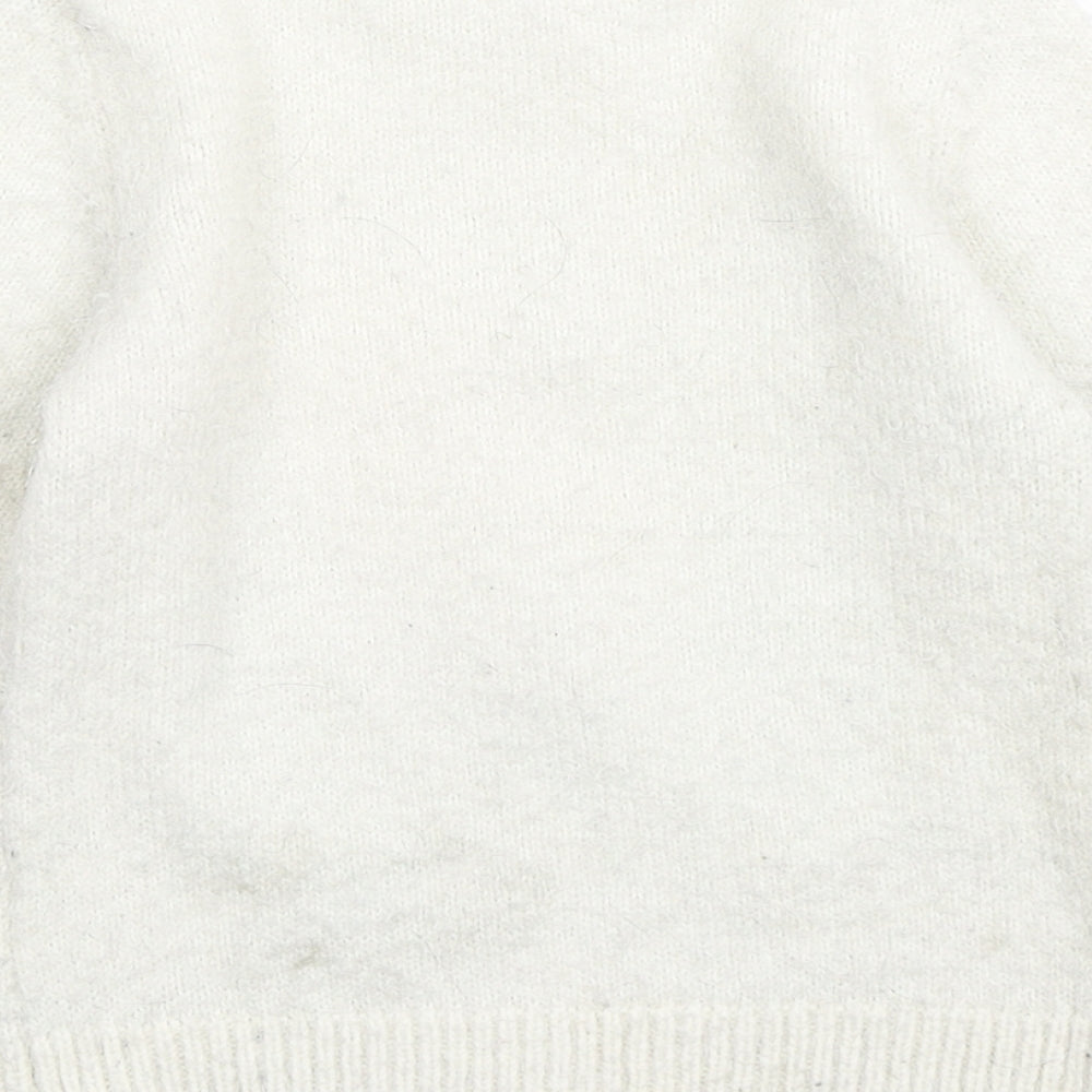 Lily & Dan Girls Ivory  Knit Pullover Jumper Size 5-6 Years