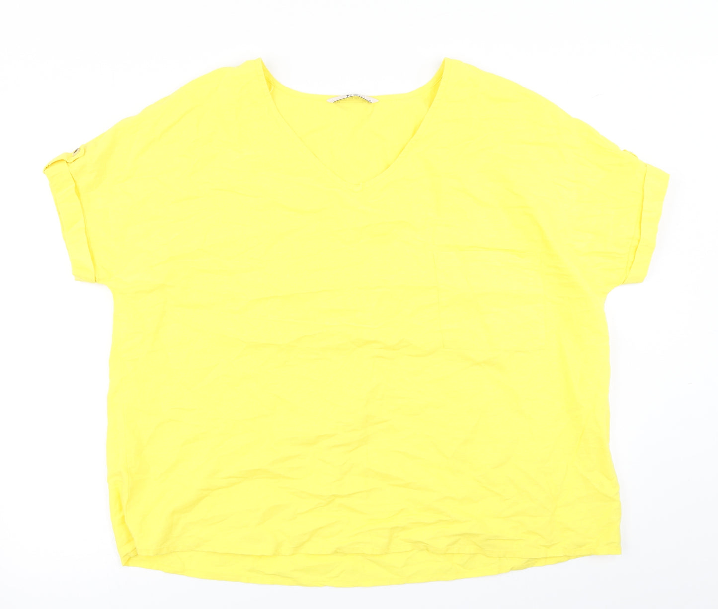 TU Womens Yellow   Basic T-Shirt Size 20