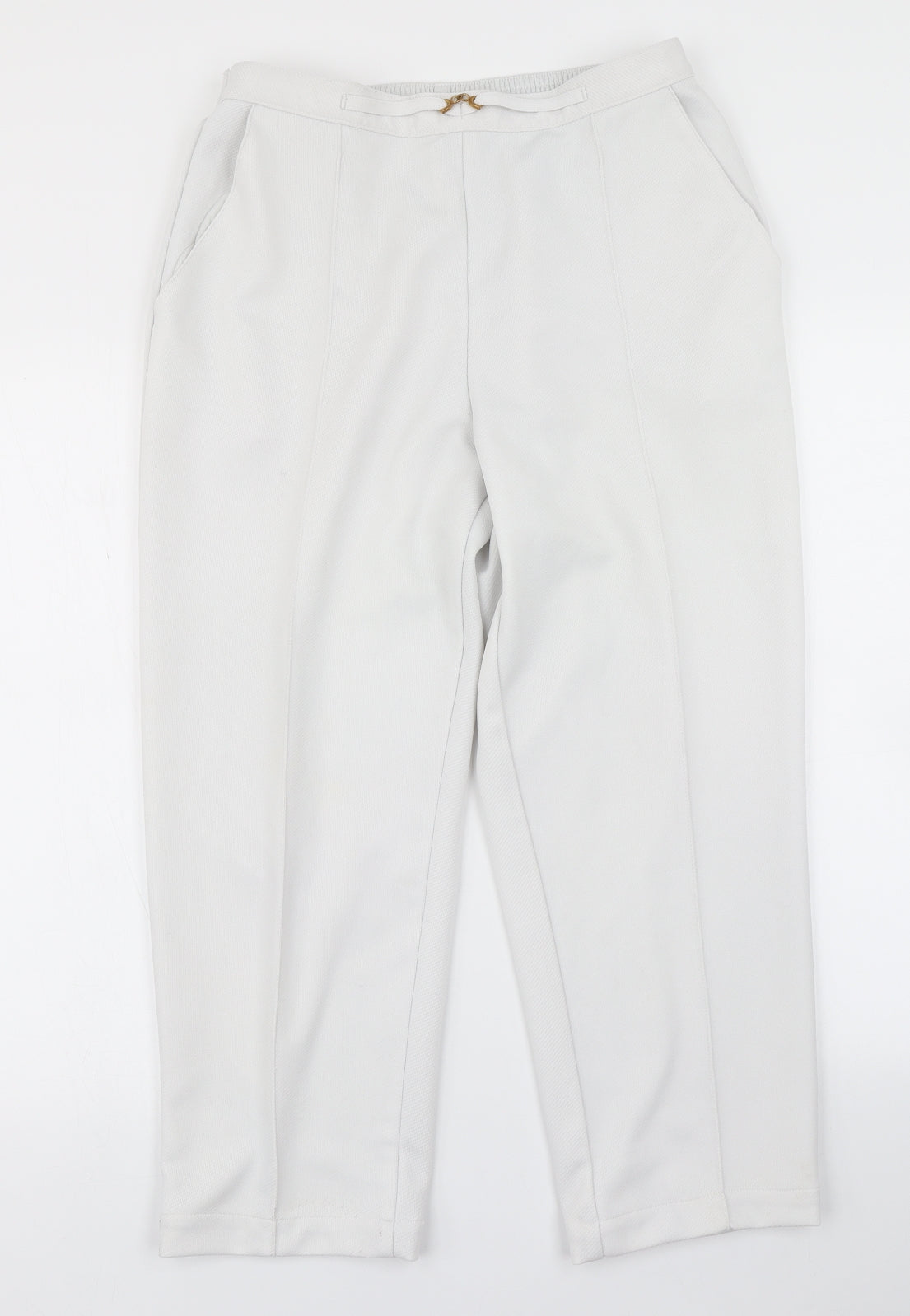 Marks & Spencer Womens White   Dress Pants Trousers Size 16 L24 in