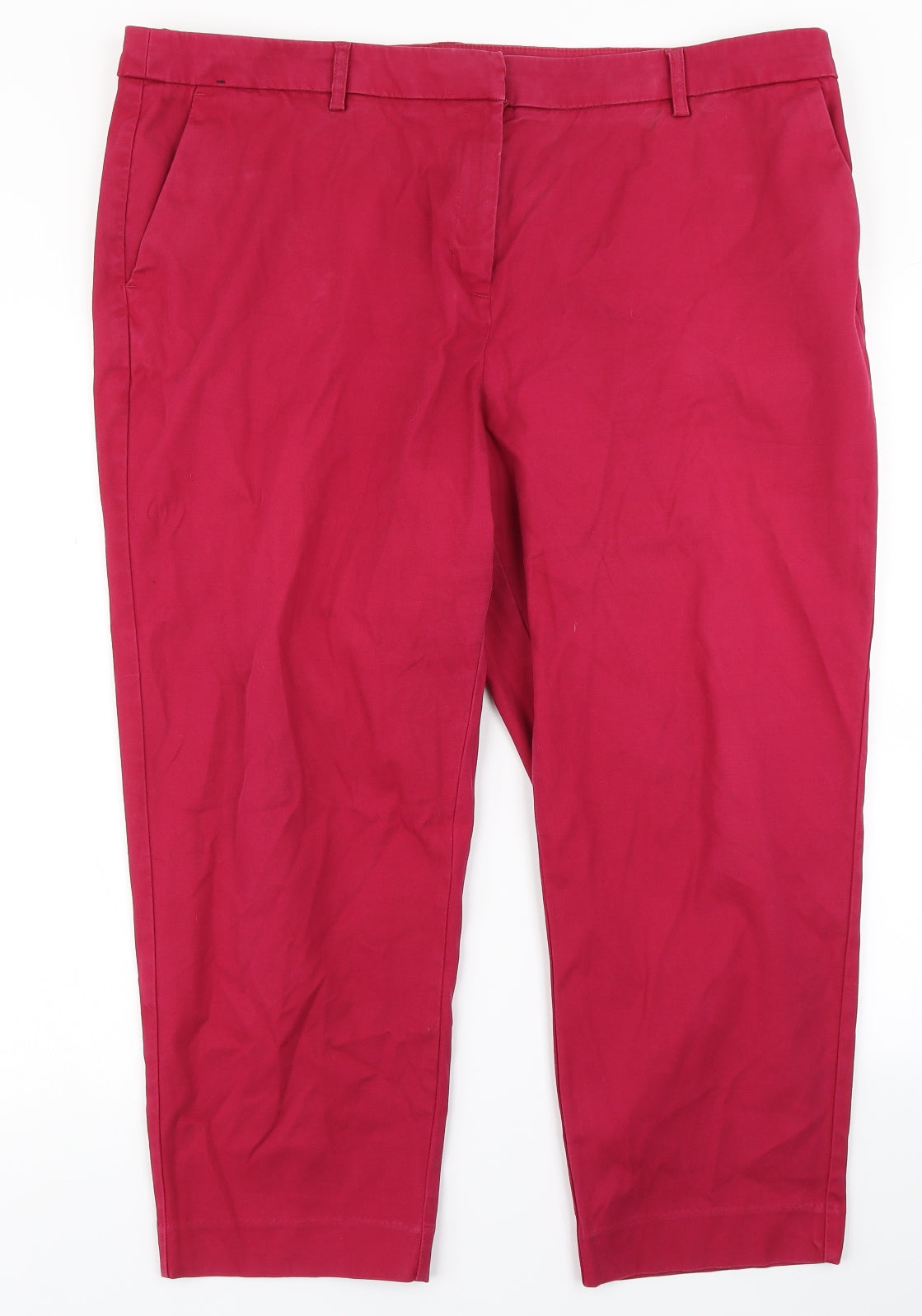 NEXT Womens Pink   Pedal Pusher Trousers Size 20 L25 in