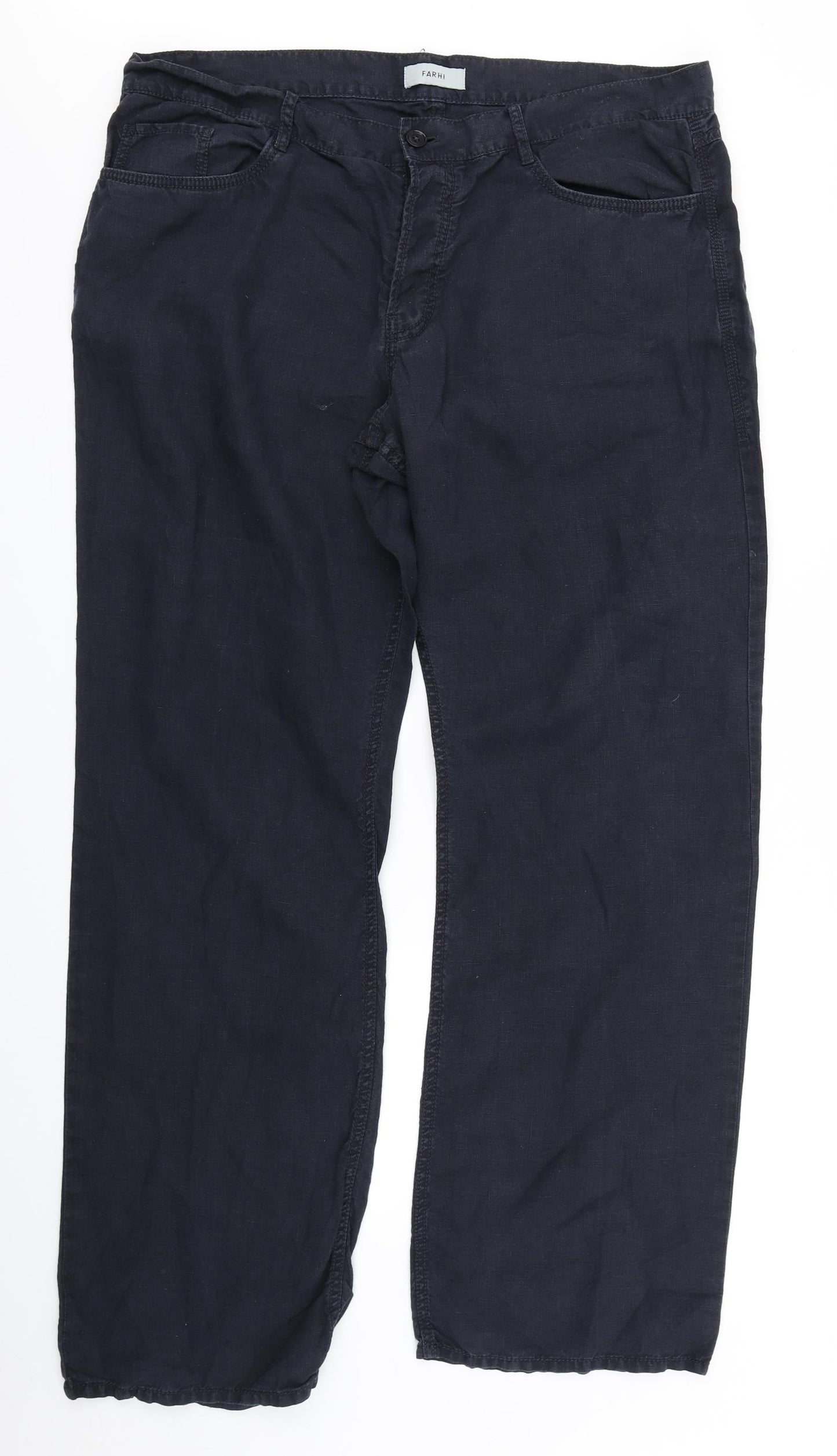 Farhi Mens Blue   Cargo Trousers Size 36 in L30 in