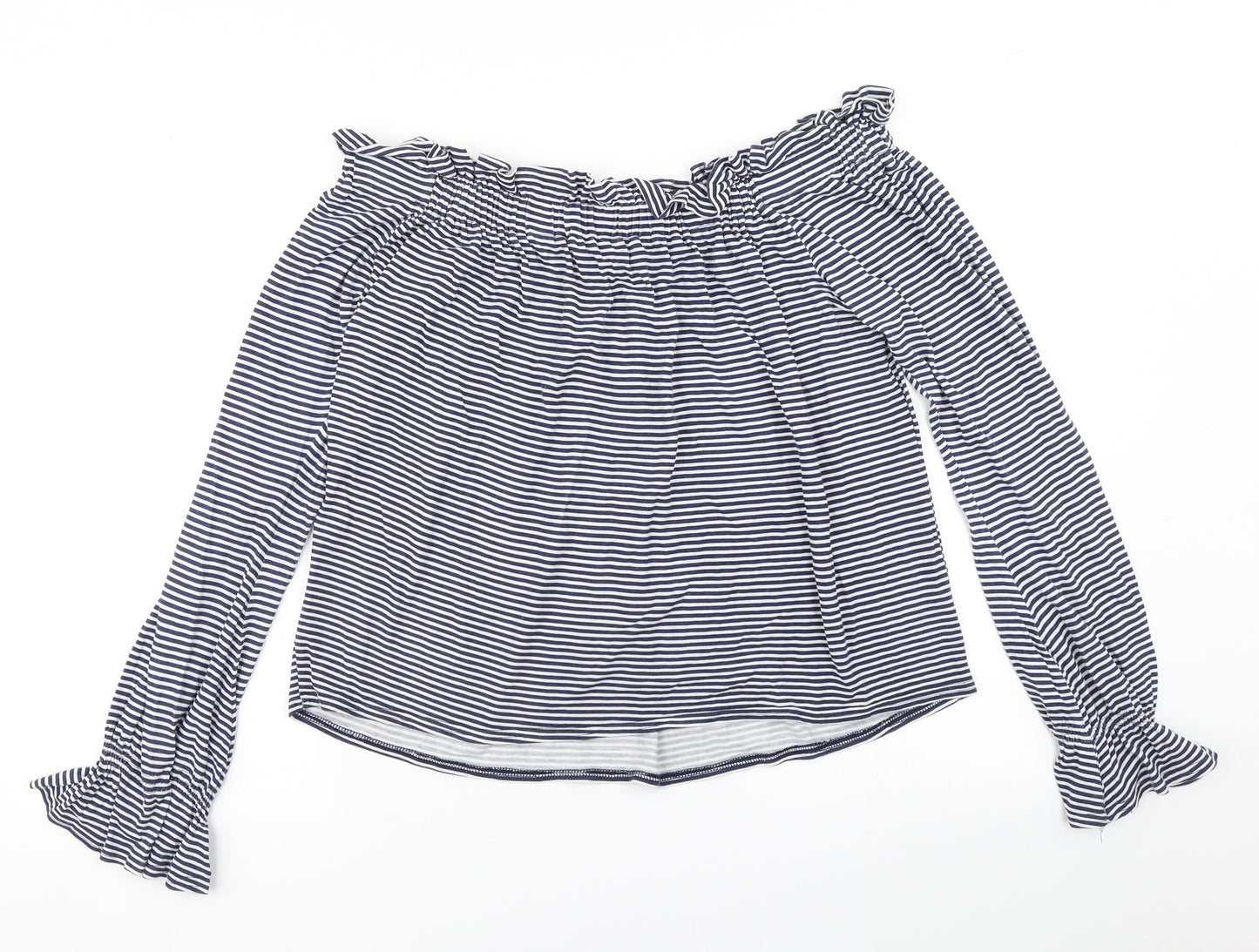 Atmosphere Womens Blue Striped  Basic T-Shirt Size 14